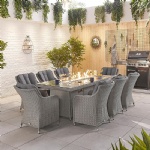 YASN 8 Seat Garden Furniture Outdoor Rattan Dining Table Set