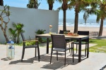 YASN Modern Luxury Outdoor 4-6 Seater Rectangular Dining Table Set