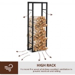 YASN Outdoor Metal Firewood Log Holder Rack