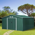 YASN 13 x 11ft Outdoor Garden Roofed Metal Storage Shed Storage