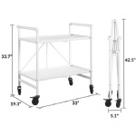 YASN Indoor Outdoor Living 2 Tier Rolling Serving Cart