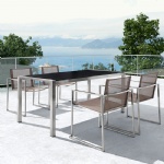 YASN Luxurious Stainless Steel Outdoor Furniture Dining Set Patio Set