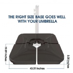 YASN Heavy Duty Plastic Cantilever Patio Umbrella Base Offset Umbrella Base