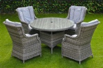 YASN 4 Seater Round Outdoor Rattan Garden Set Sofa Furniture Dining Set