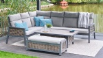 YASN luxury wicker patio furniture set outdoor corner sofa set with adjustable dining table